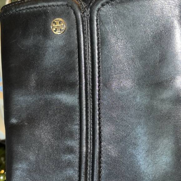 Ladies Tory Burch black leather riding boots size 6 - Picture 3 of 8